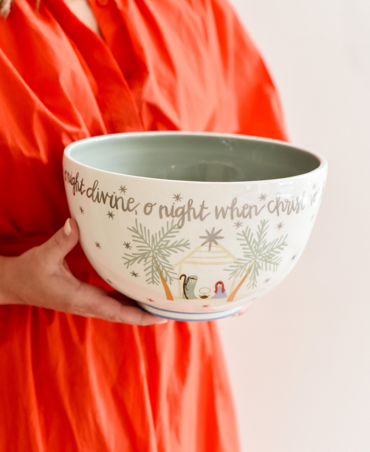 Coton Colors O Holy Night In Color Footed Bowl In White