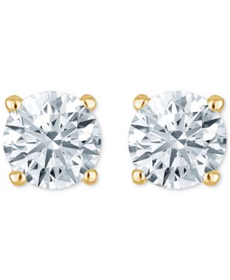 Diamond Four Prong Stud Earrings (3/8 ct. tw) in 14k White Gold or 14k Gold