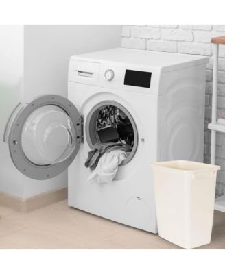 21 Quart Rectangular Kitchen Wastebasket Trash Can, Bisque (2 Pack)