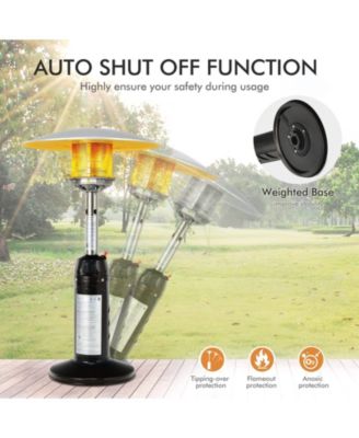 11 000 BTU Portable Tabletop Propane Patio Standing Heater-Black