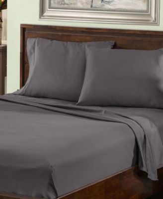 Superior 800 Thread Count Cotton 4 Piece Solid Deep Pocket Bed Sheet Set, Queen