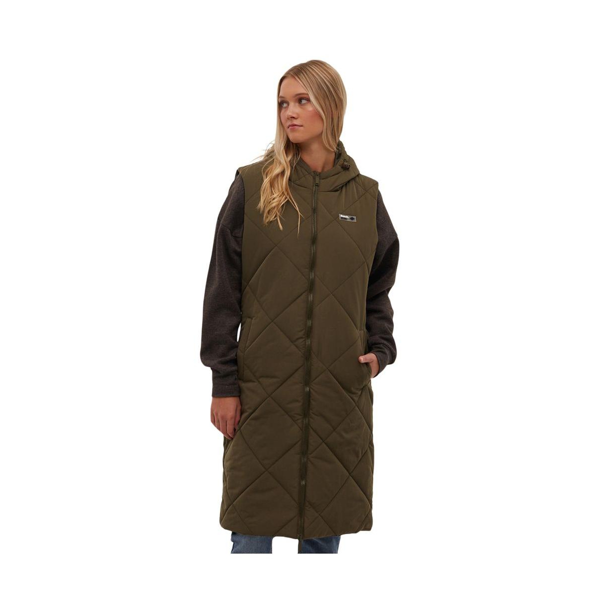Women's Bench Nakiyah Quilted Maxi Vest - Khaki