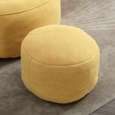 Adult Bean Bag Chair with Ottoman, Comfortable Bean Bag Couch with Armrests for Living Room