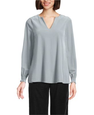 Women's Long Sleeve Velvet Blouse