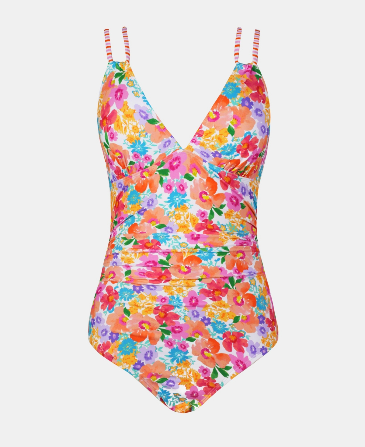 Cupshe Women's Ditsy & Petals Tummy Control One-Piece - pink