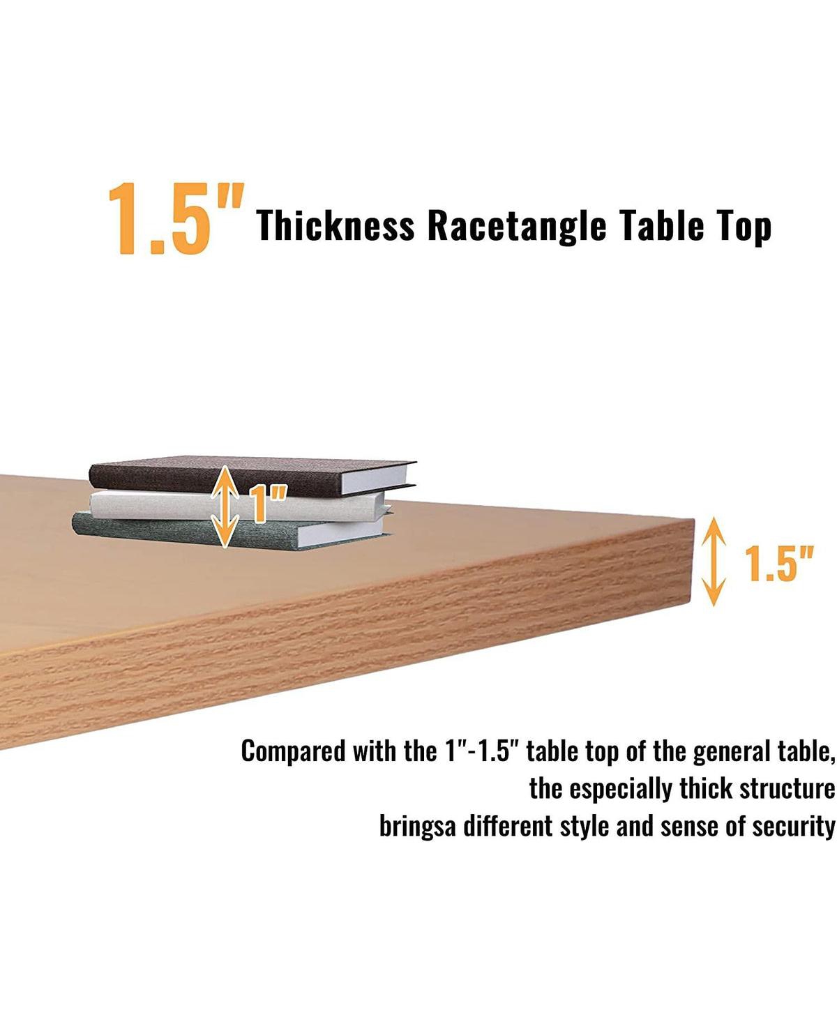 Slickblue Dining Room Table Leisure Coffee Table with Metal Legs for Cafe Bar, Balcony Home, Living Room