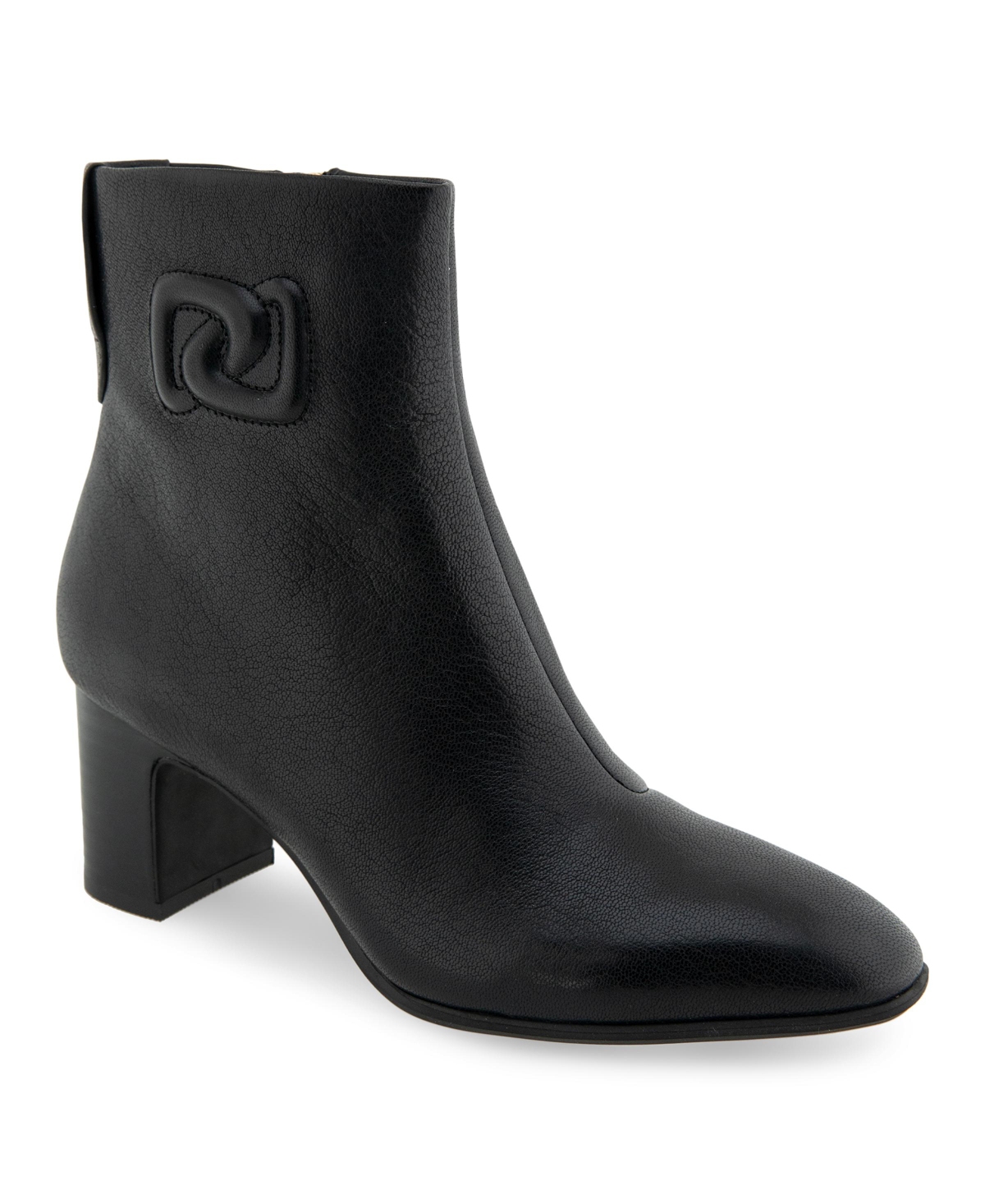 AEROSOLES WOMEN'S MAGNUS LOGO EMBOSSED BOOTIES 