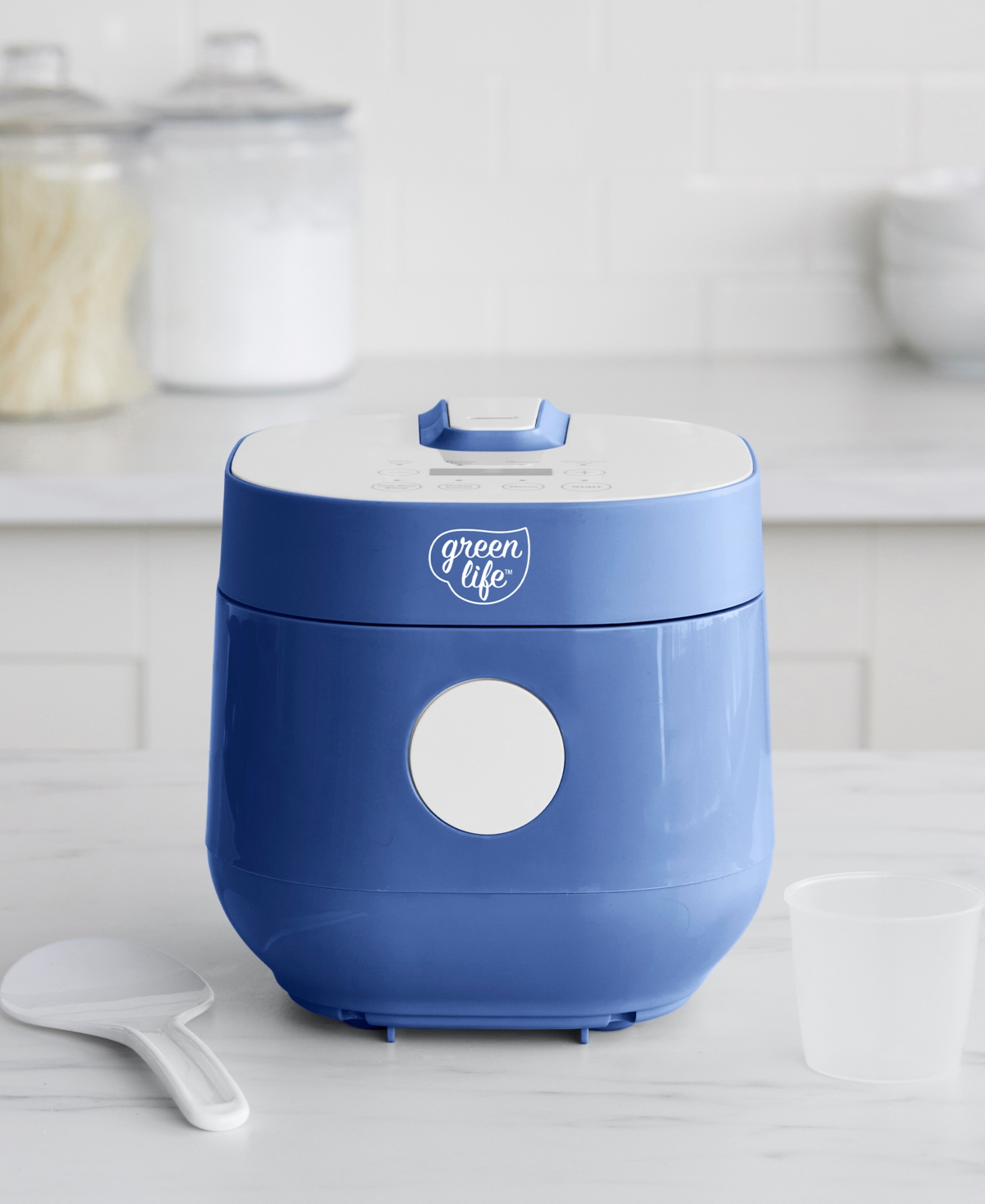 Greenlife Ceramic Nonstick Healthy Go Grains Rice Cooker In Blue