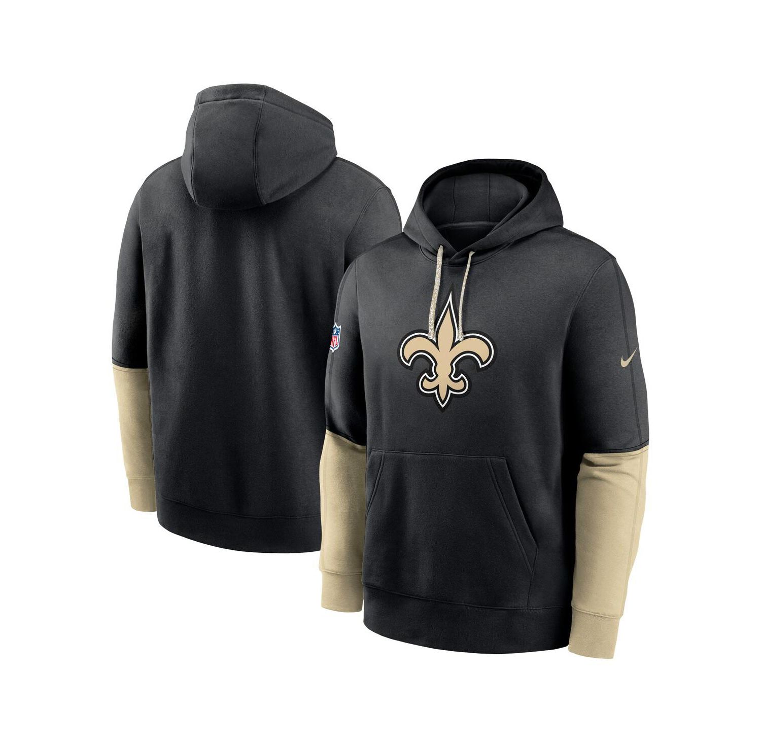 Men's Black New Orleans Saints 2024 Sideline Club Pullover Hoodie