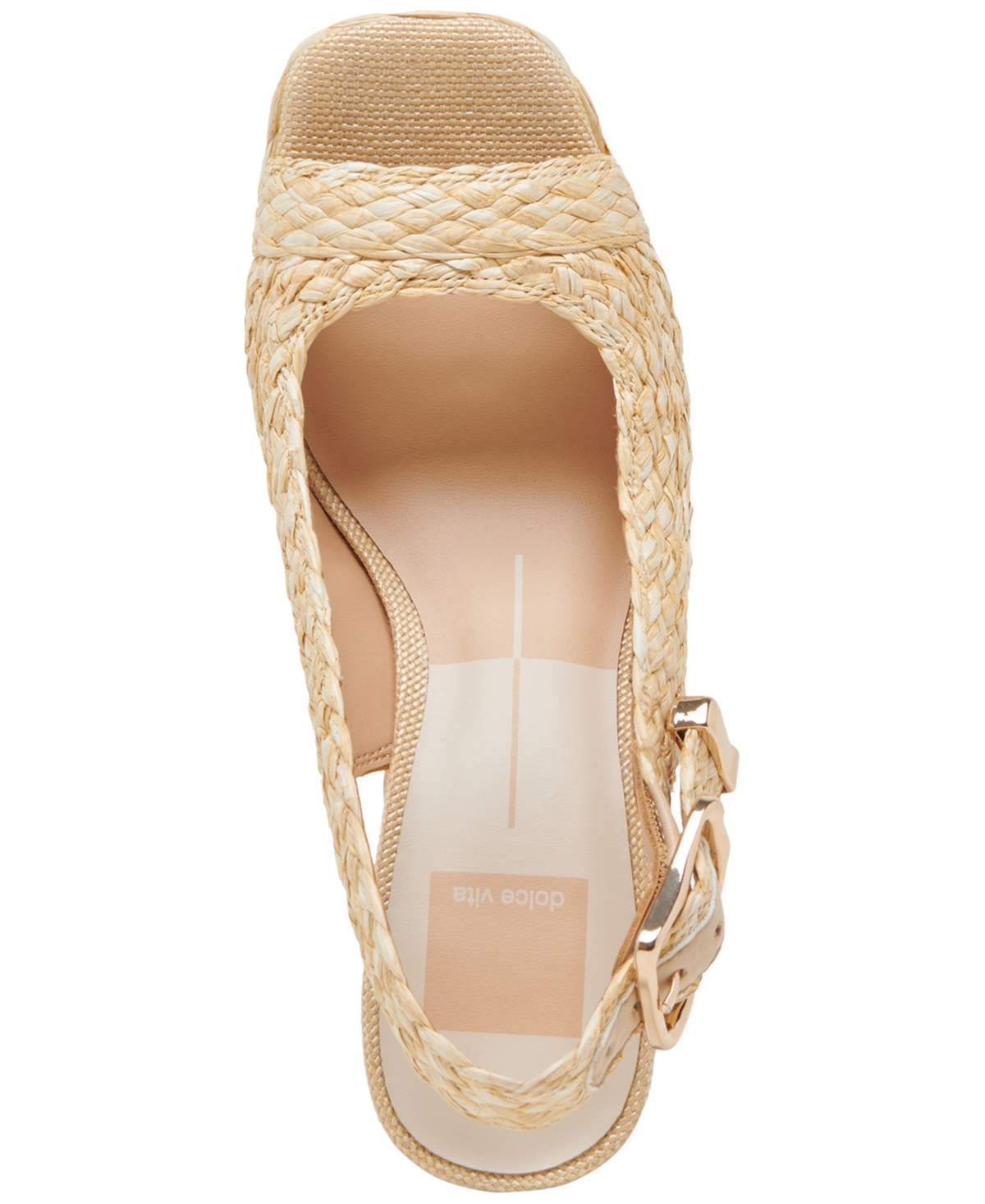 Dolce Vita Flores Slingback Platform Sandal In Natural Raffia