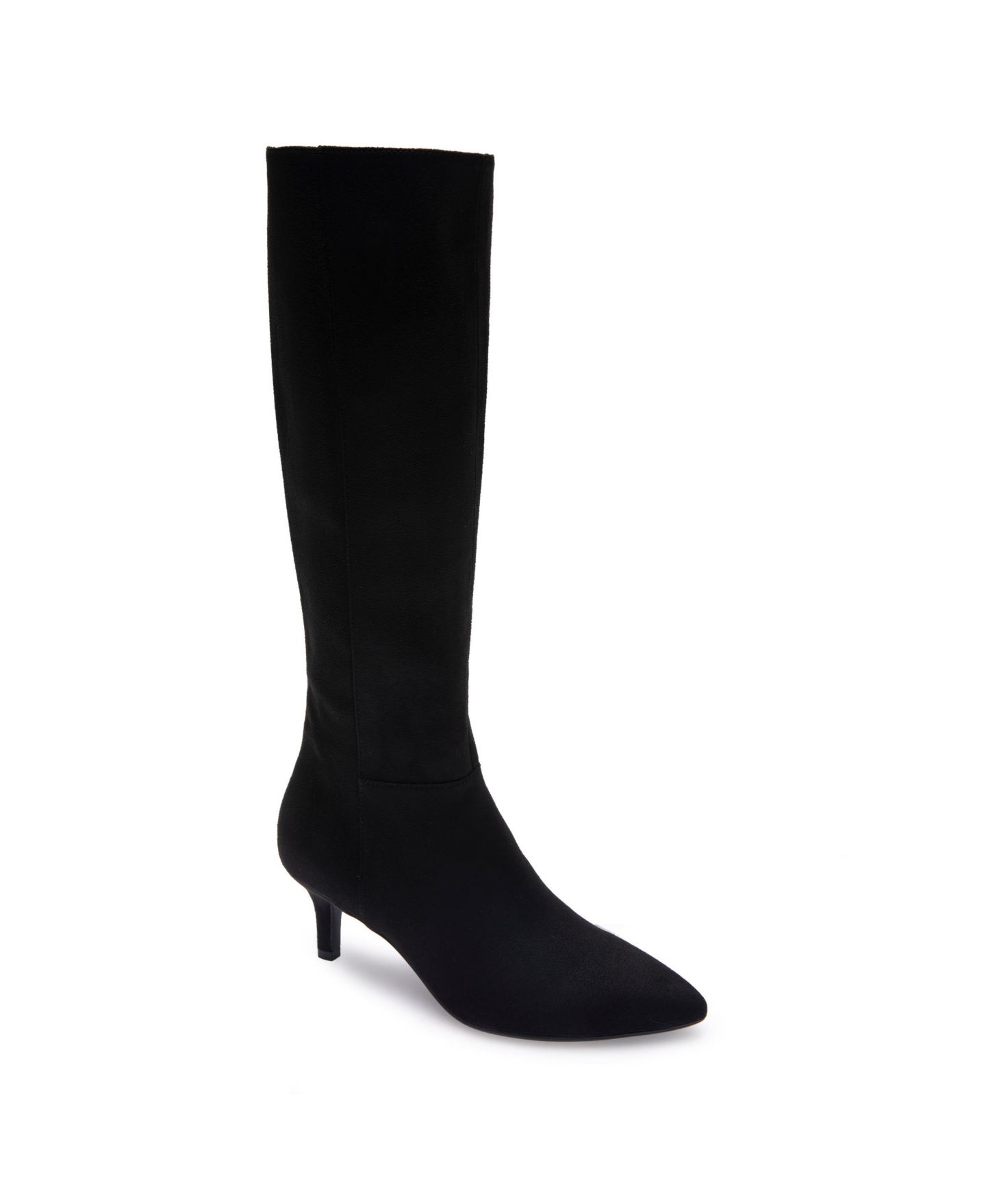 Женские ботинки Aerosoles Epic Kitten Heel Tall, цвет: Чёрный искусственный замшевый — фото 1
