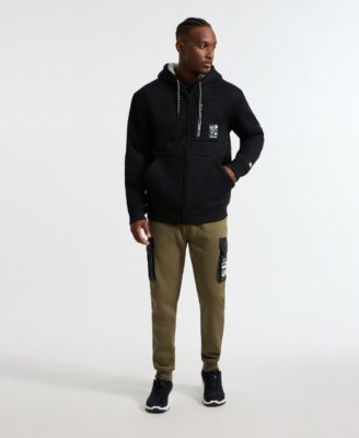 Men's Printed Zip Sherpa Hoodie