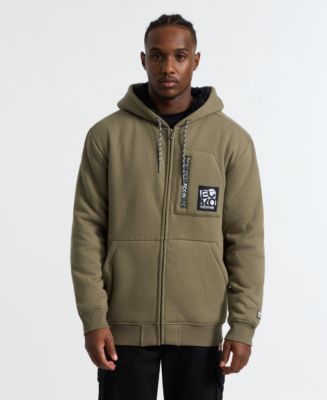 Ecko Unltd Men's Printed Zip Sherpa Hoodie - Macy's