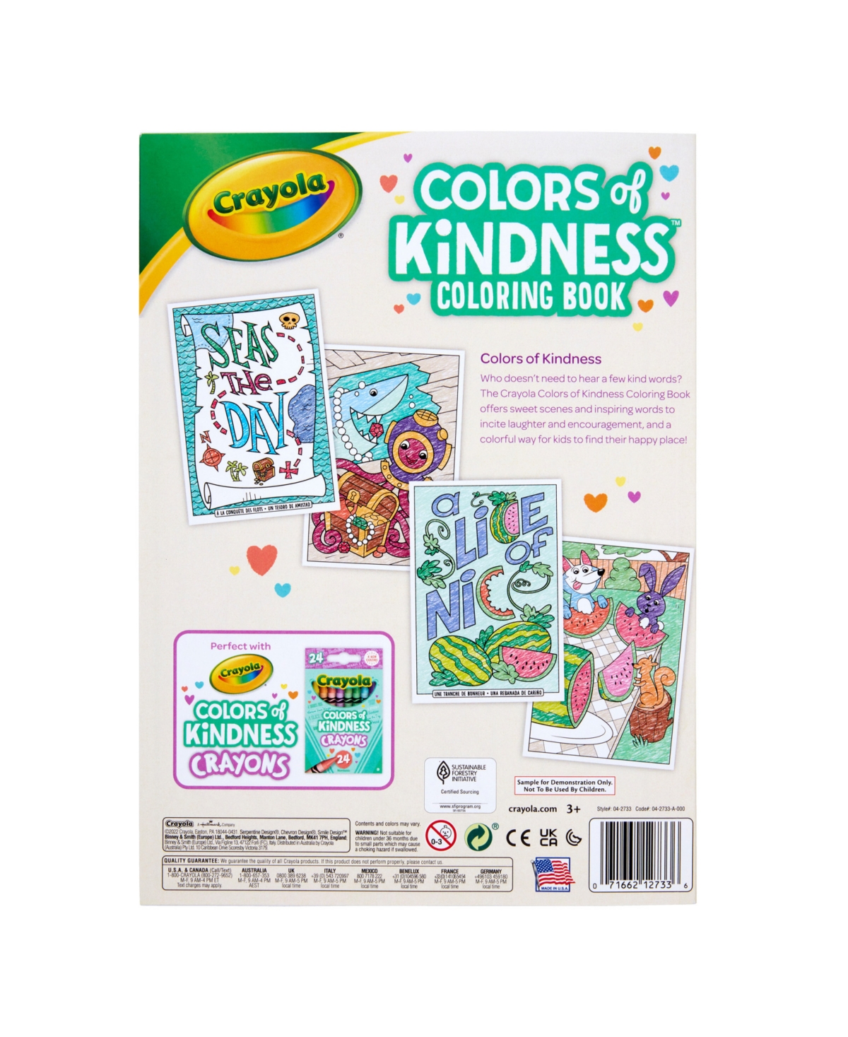 Crayola Colors Of Kindness Coloring Book, 96 Pages, Pack Of 12 In Assorted