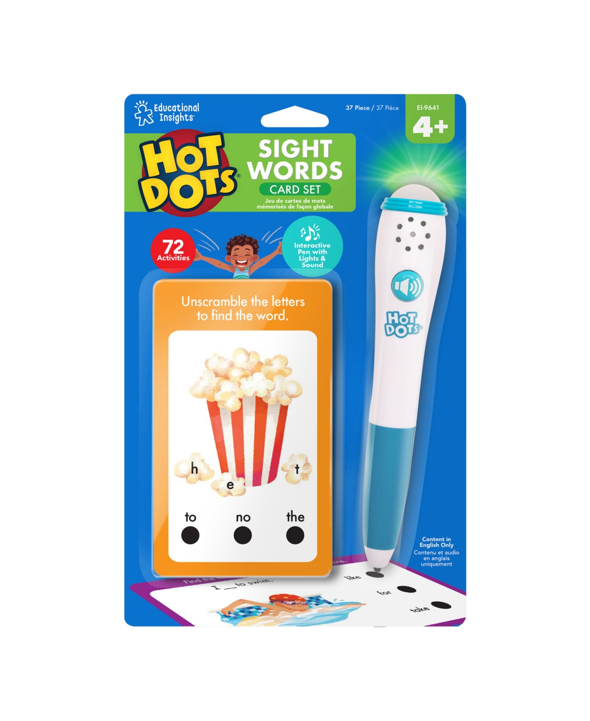 EDUCATIONAL INSIGHTS HOT DOTS SIGHT WORD CARD SET 