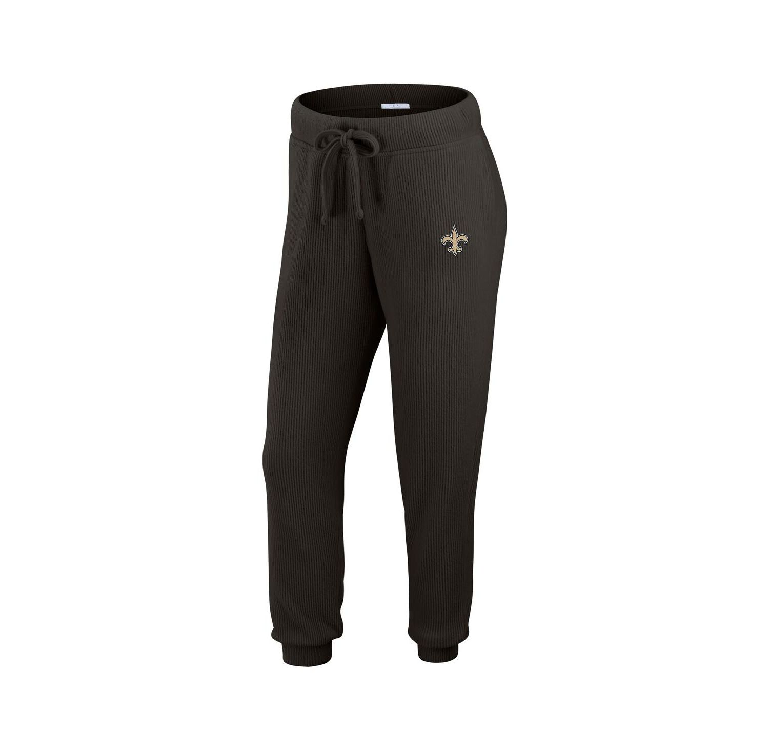 Women's Black New Orleans Saints Knitted Tri-Blend Long Sleeve T-Shirt Pants Lounge Set