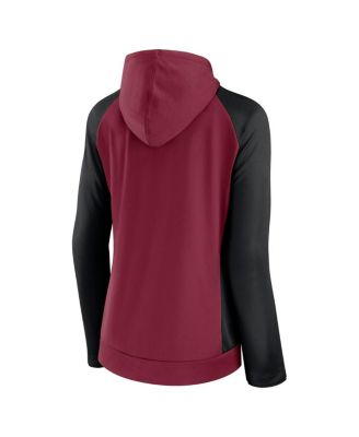 Women's Red/Black Atlanta United FC Iconic Raglan Full-Zip Hoodie