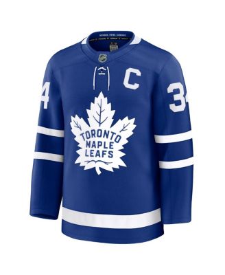Men's Auston Matthews Blue Toronto Maple Leafs Captain Patch Home Premium Jersey