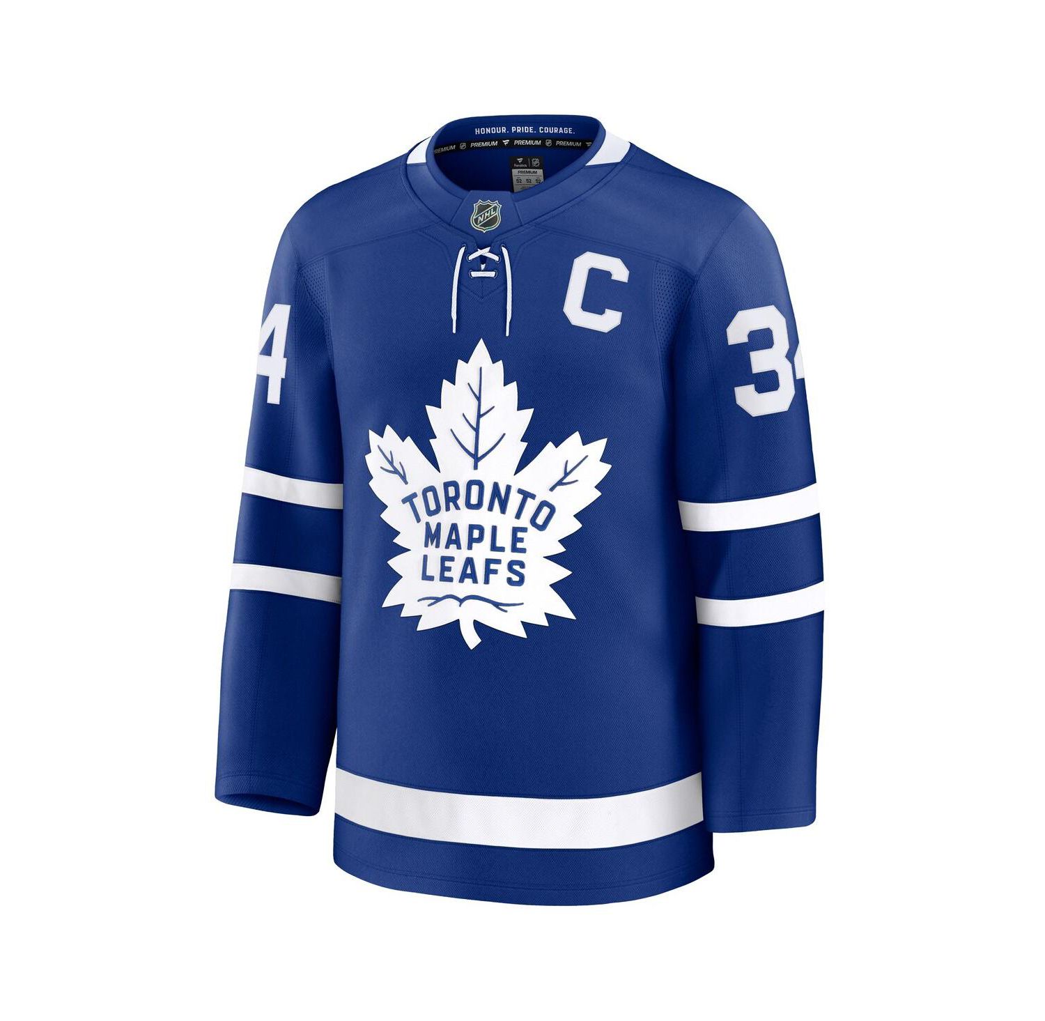 Men's Auston Matthews Blue Toronto Maple Leafs Captain Patch Home Premium Jersey