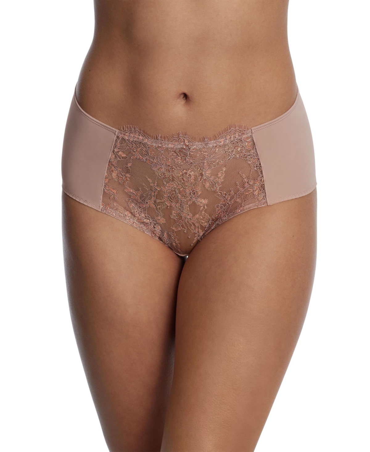 Women's Entice Front Lace Brief - Black midnight