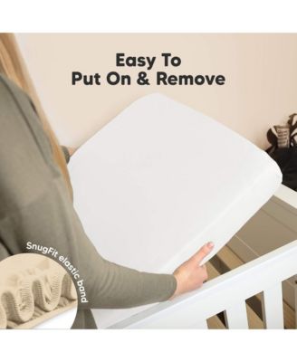 2pk Soothe Fitted Crib Sheets Neutral, Baby Crib Sheets, Fits Standard Nursery Baby Mattress