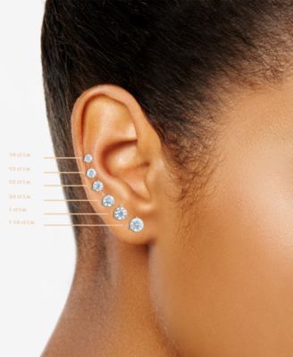 Near Colorless Certified Diamond Stud Earrings (1-1/4 ct. t.w.) in 18k White or Yellow Gold