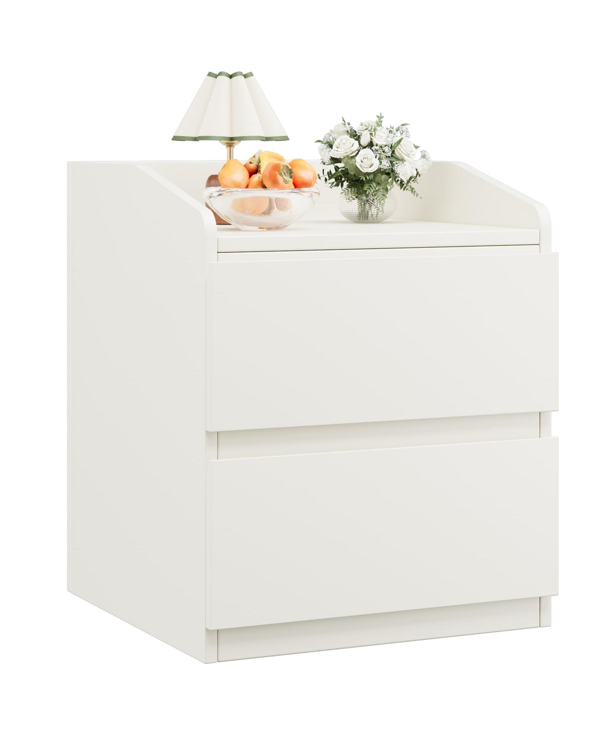 gaomon Nightstand with 2 Drawer Modern Side Table with Storage Wide End Table