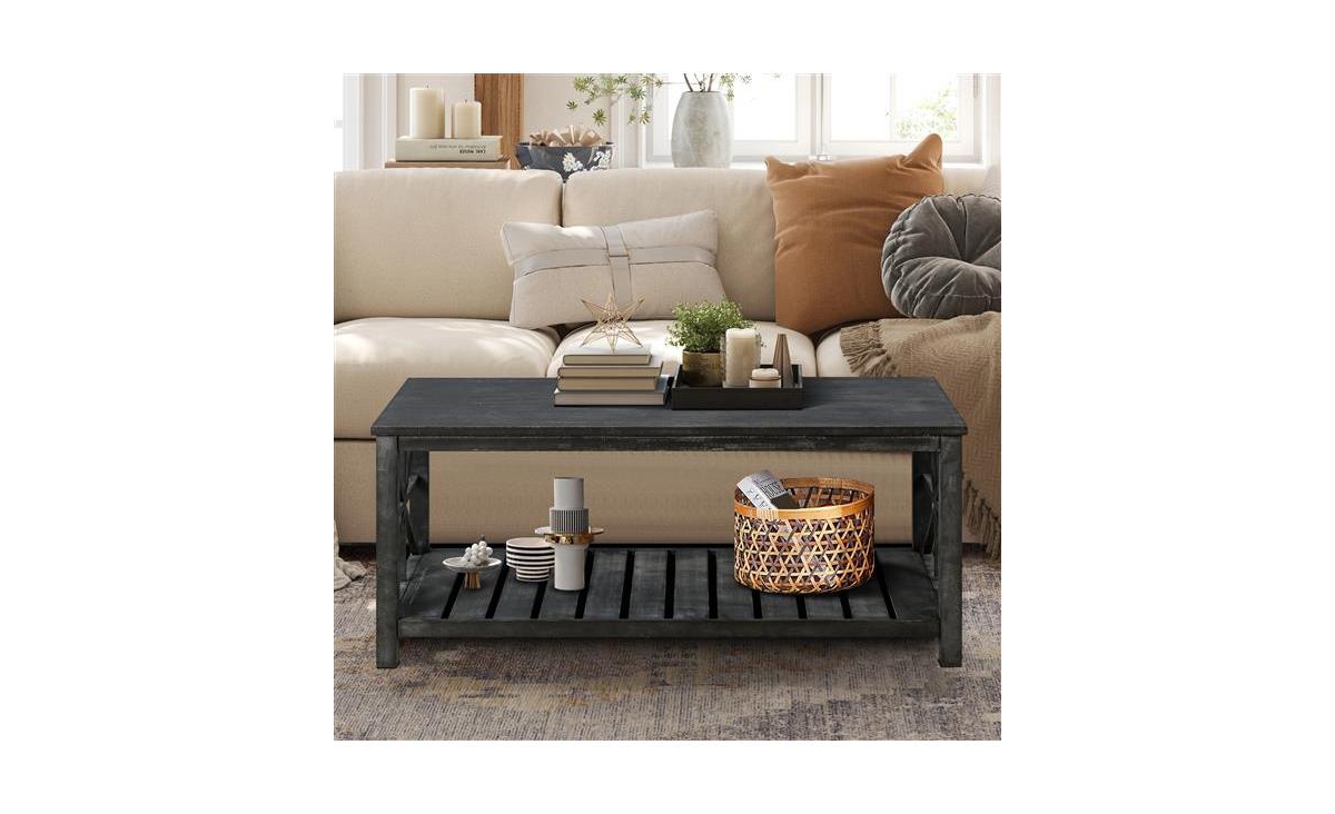 Slickblue Handcrafted Coffee Table In Front Of The Sofa Or Loveseat For Living Room