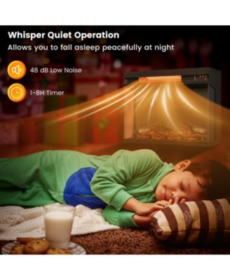 23-inch 3-Sided Electric Fireplace Insert with Remote Control