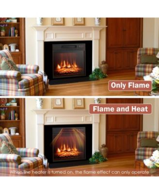 18 Inch Electric Fireplace Inserted with Adjustable LED Flame