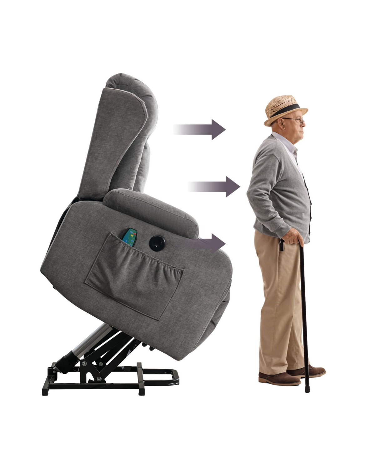 Boyel Living Power Lift Recliner Chair Recliners with Heat and Massage Recliner Chair