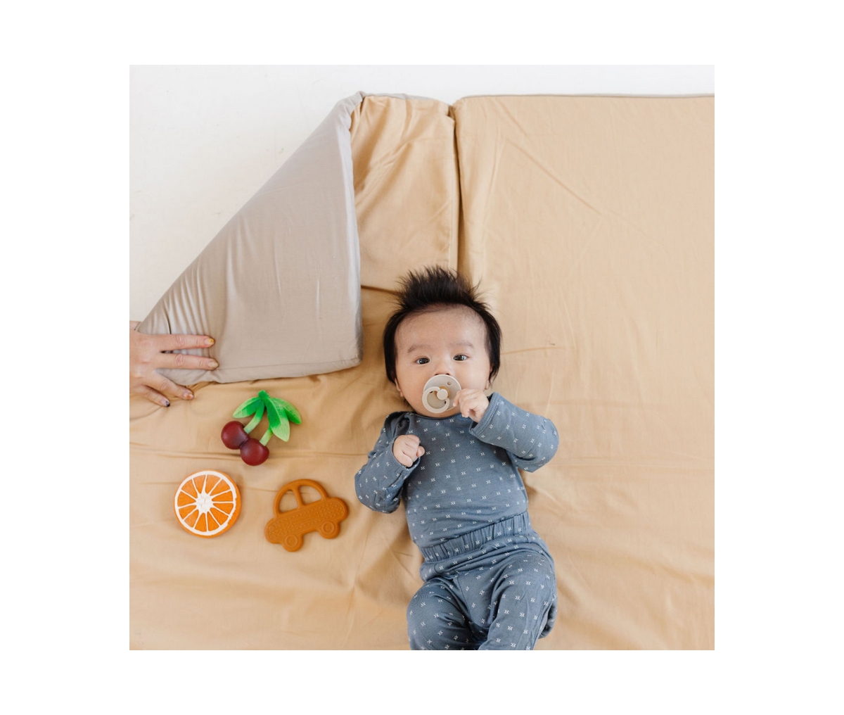 Toki Mats Toki Mats, Cloud + Sandcastle Padded Play Mat, Size - Cloud + sandcastle