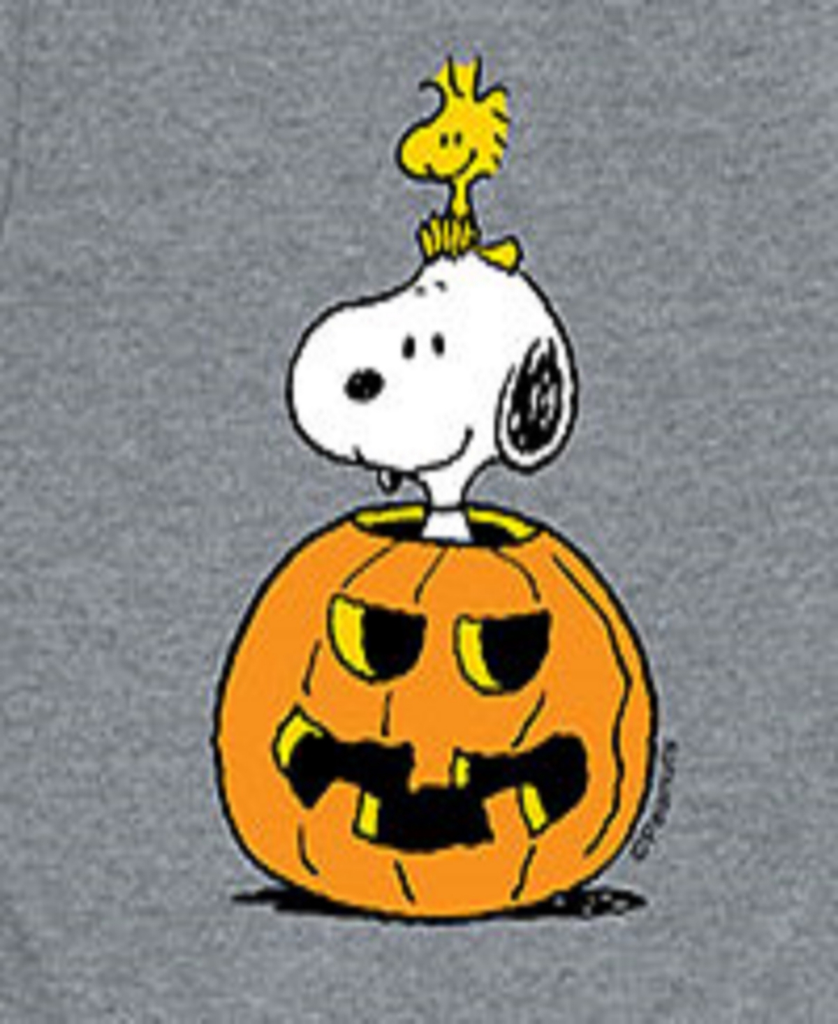 Hybrid Big Boys Peanuts Snoopy Pumpkin Graphic Tee In Grey