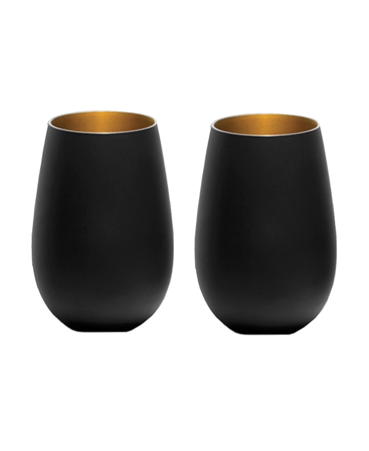 Stolzle Lausitz Olympia Tumblers, Set Of 2 In Black With Silver