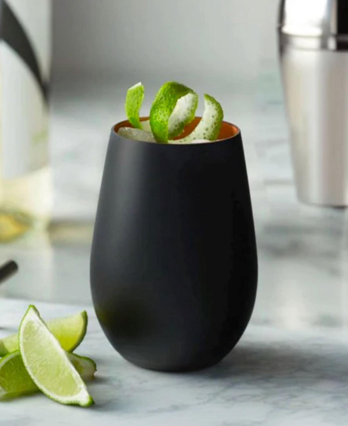 Stolzle Lausitz Olympia Tumblers, Set Of 2 In Black With Bronze
