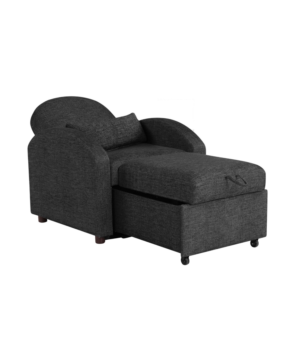 Serta 35.2" Polyester Toluca Convertible Chair In Black