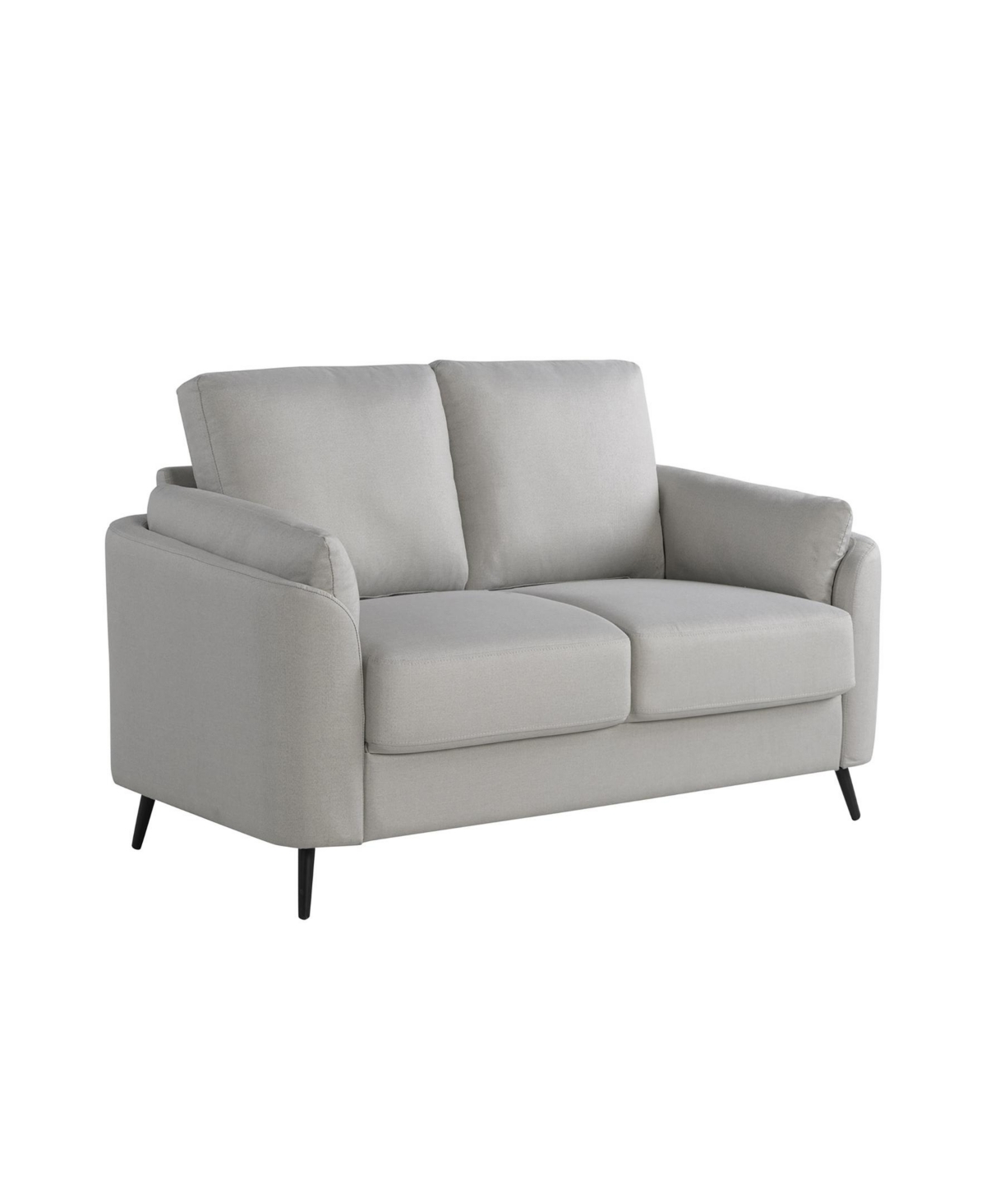 Studio Living 55.5" Polyester Berlin Loveseat In Smoke