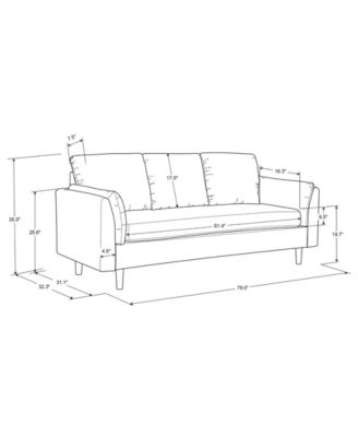 79" Polyester Sydney Sofa