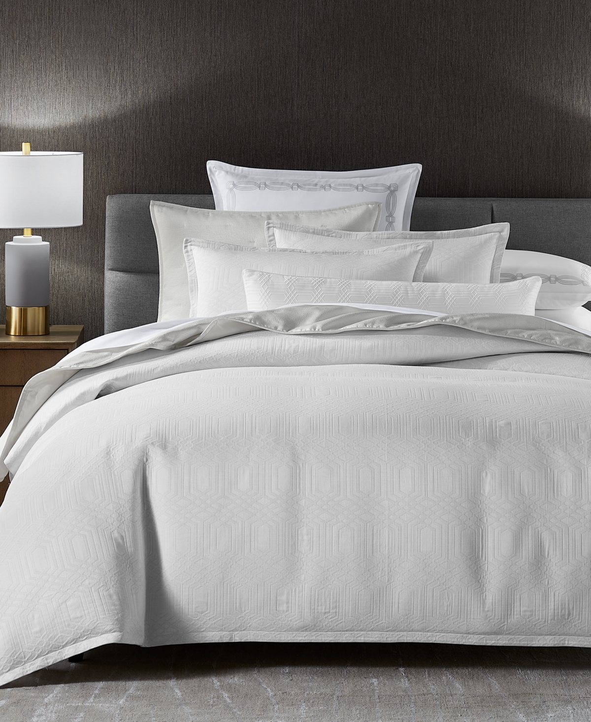 HOTEL COLLECTION CLOSEOUT! HOTEL COLLECTION POSITANO MATELASSE 3-PC. DUVET COVER SET, FULL/QUEEN, EXCLUSIVELY AT MACY 
