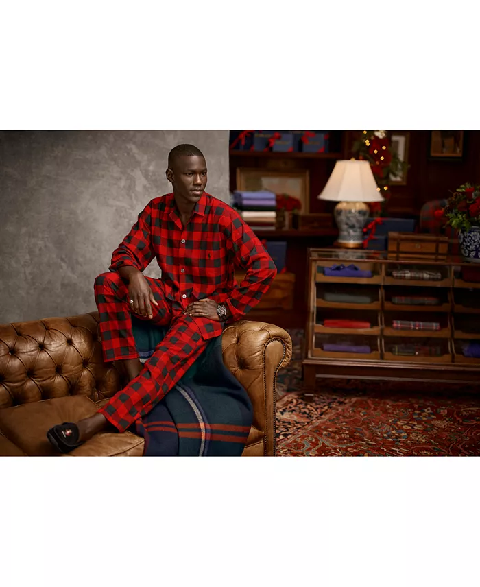Men's Plaid Flannel Pajama Pants - thumbnail 5