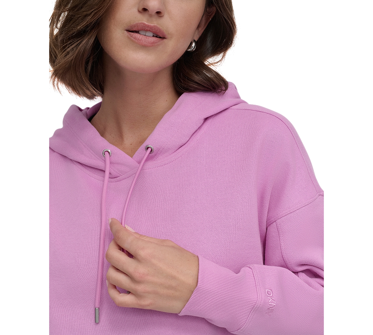 Dkny Sport Women's Embroidered-Logo Pullover Hoodie