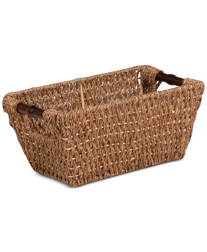 Honey Can Do HoneyCanDo Small Seagrass Basket with Handles Macy's