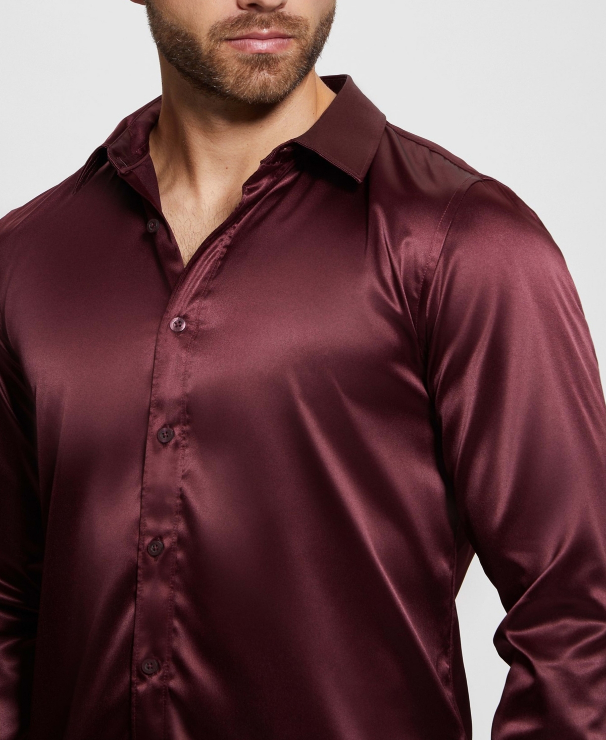 Guess Men's Regal Long Sleeve Shirt In Red