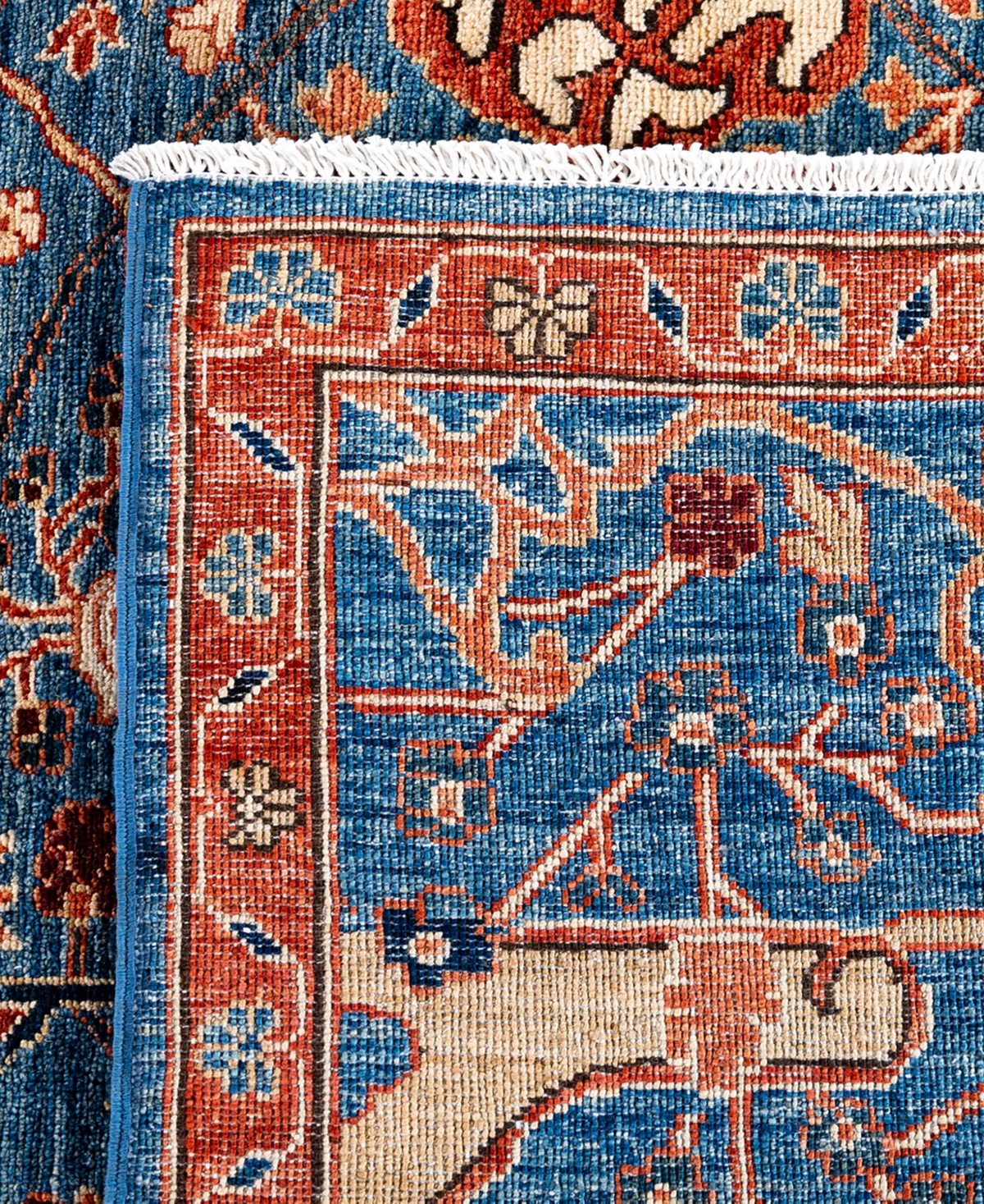 Adorn Hand Woven Rugs Serapi M1999 9'x11'9" Area Rug In Light Blue