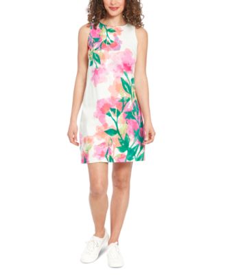 London Times - Women's Printed Sleeveless Shift Dress