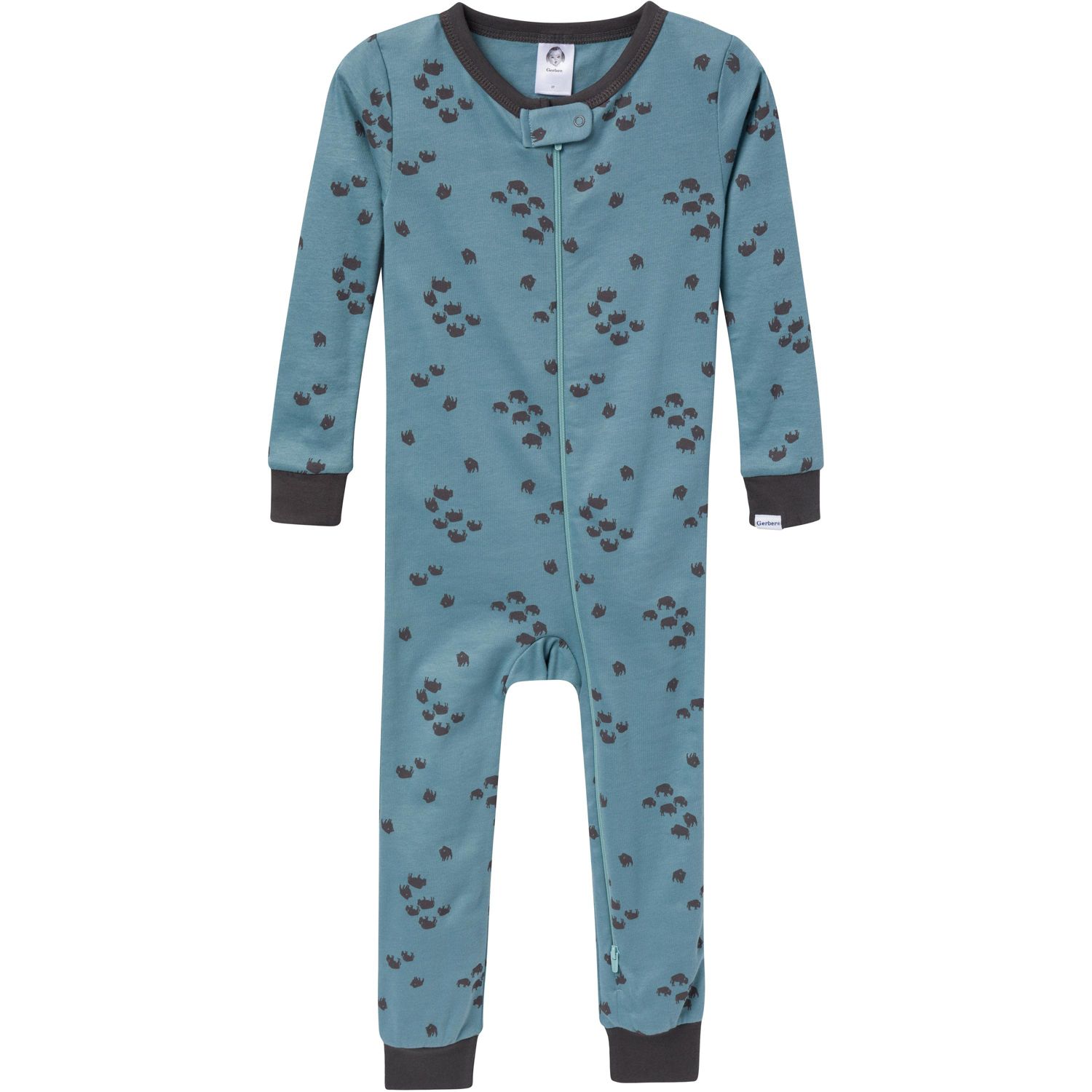 Baby Girls Snug Fit Footless Pajamas, 3-Pack, Moose and Trees