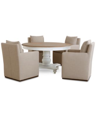 5 Pc. Set (Mandeville Round Dining Table & 4 Kenity II Arm Chairs), Created for Macy's