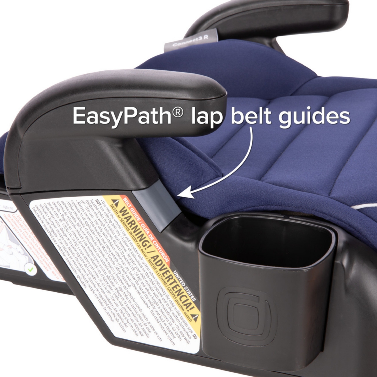 Diono Toddler Connect3 Rxt Backless Booster, Slim Fit 3-Across,/Pink Cotton Candy, Latch - Blue surge /pink cotton candy