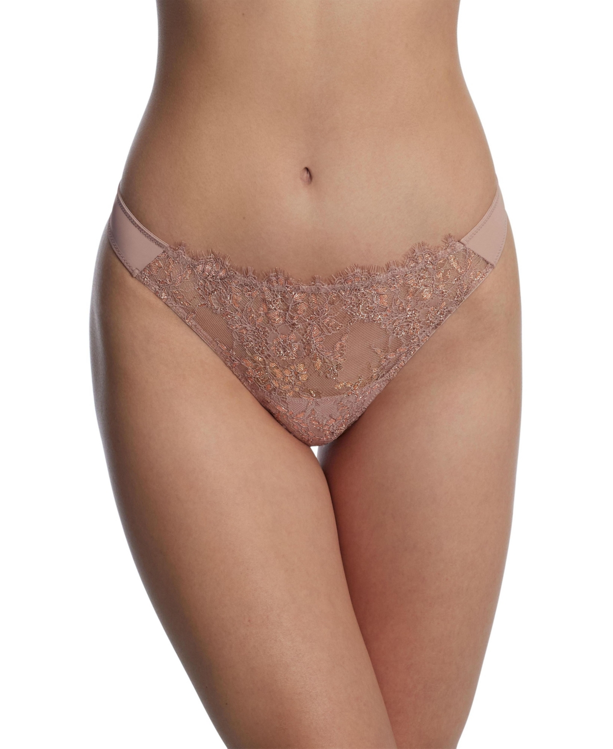 Skarlett Blue Women's Entice Front Lace Thong -rose gold