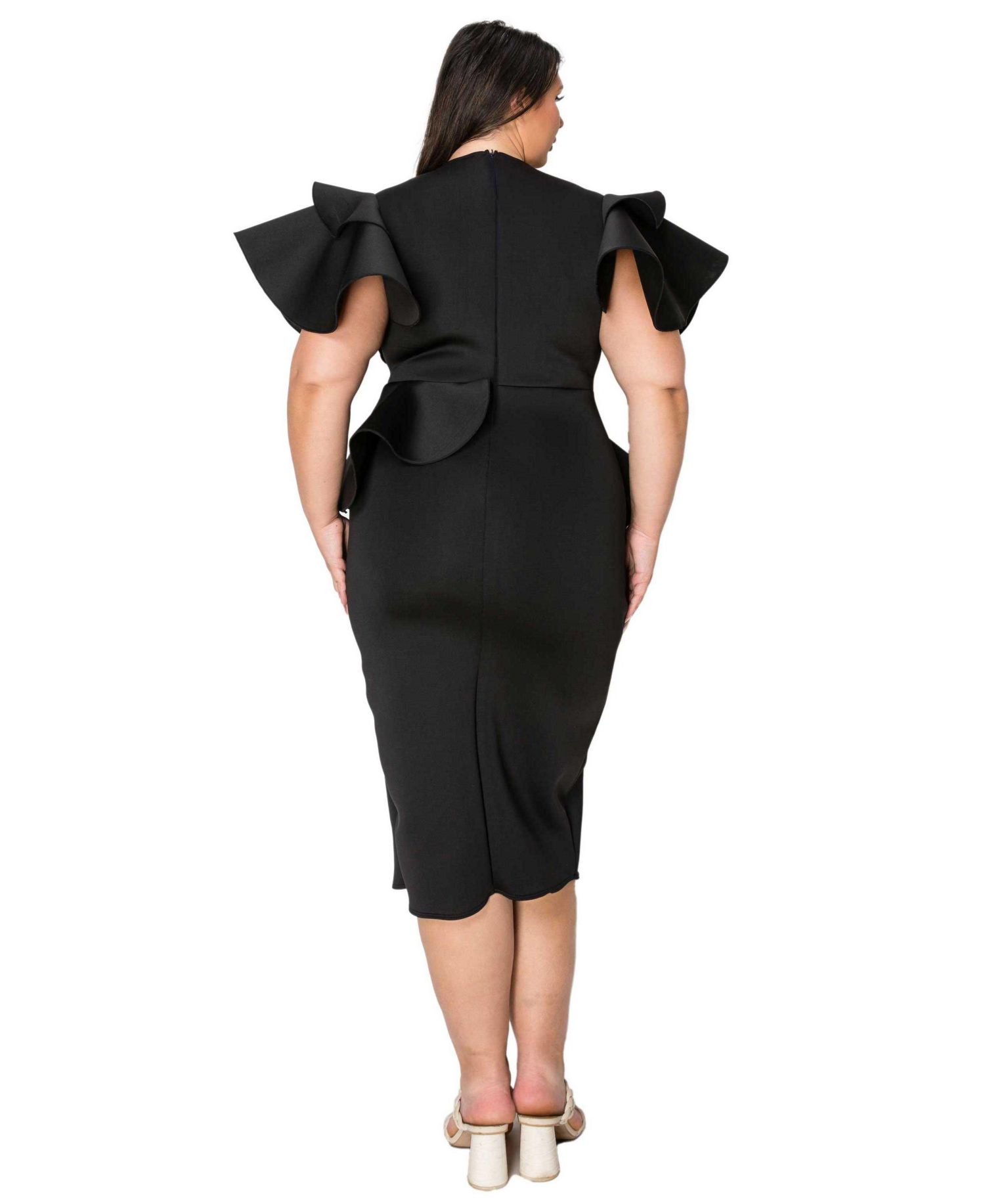 Women's Plus Size Kira Neoprene Peplum Dress